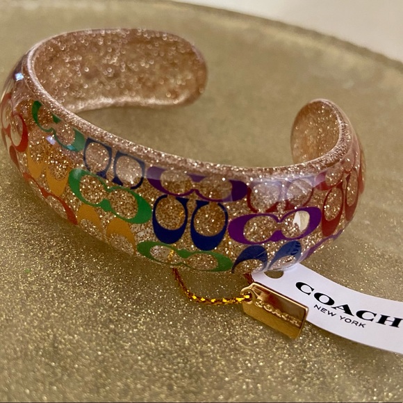 Coach Rainbow Signature Cuff, part of Coach Pride Collection - Picture 1 of 11